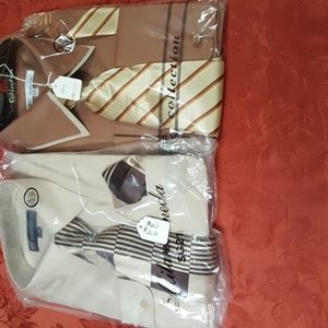 Men dress shirt w handkerchief